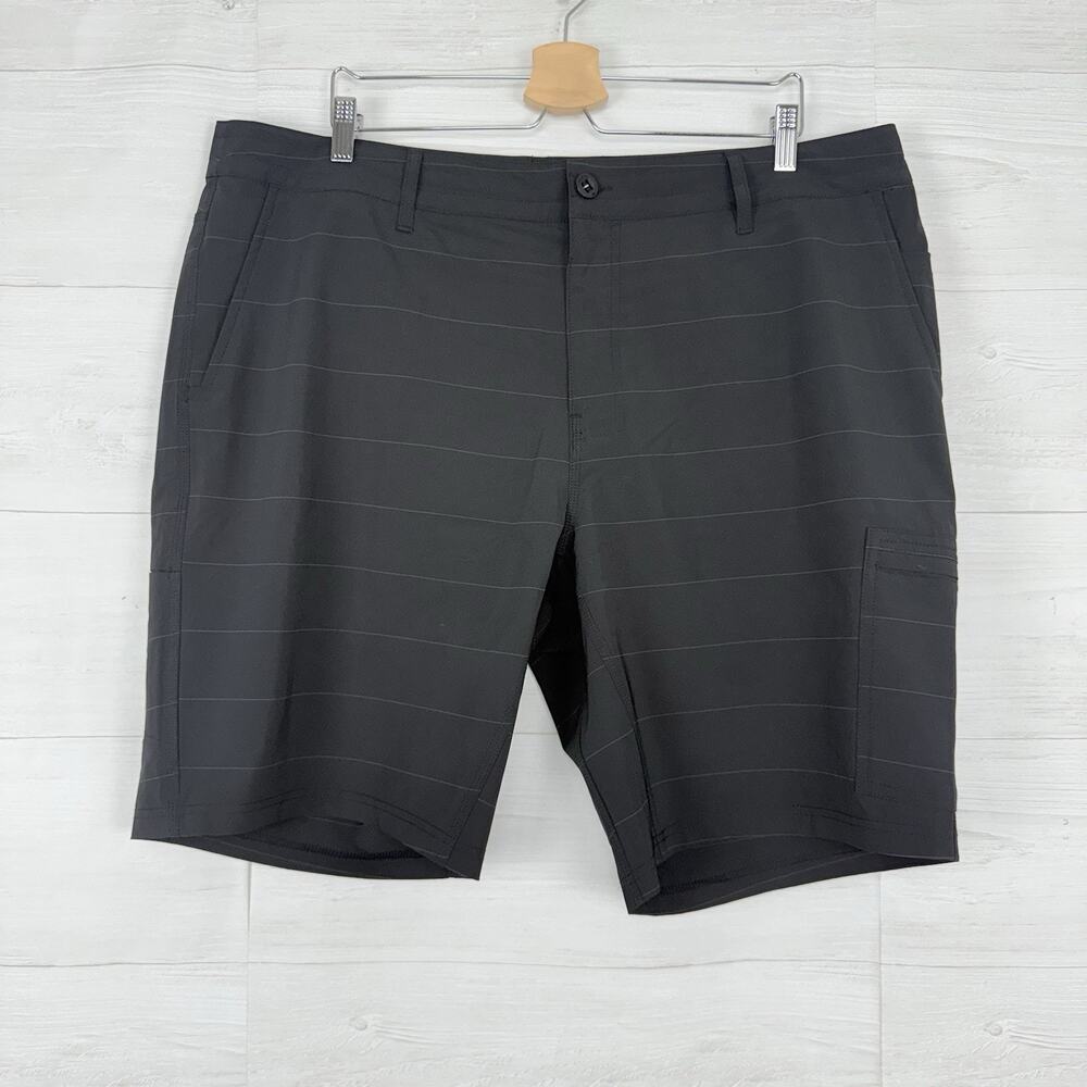 O'Neill Crossover Shorts Men 40 Black Hybrid Quick Dry Hike Pockets Surf Outdoor